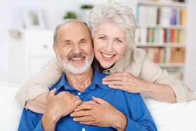 Couple with dental crowns in Jonesboro