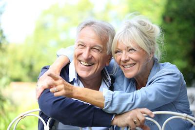 Couple with dentures in Jonesboro Dentist