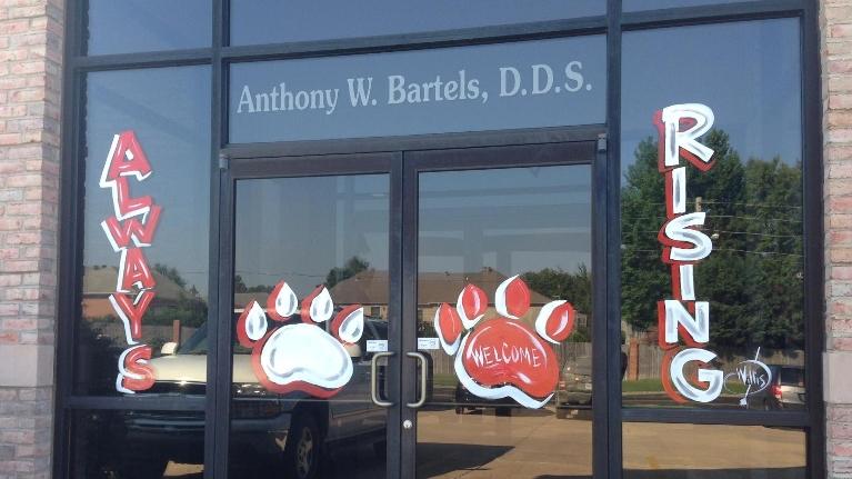 Wolves Football Window | Jonesboro AR Dentist