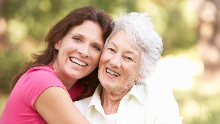 Adult woman with her mother | Jonesboro ar dentist