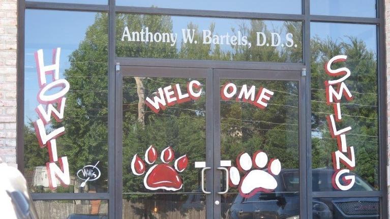 Go Wolves! Window | Anthony Bartels Family Dentist